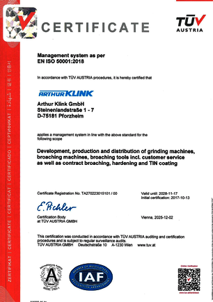 ISO 50001:2018 – Certified Energy Management System